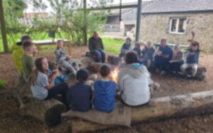 Children listening in group