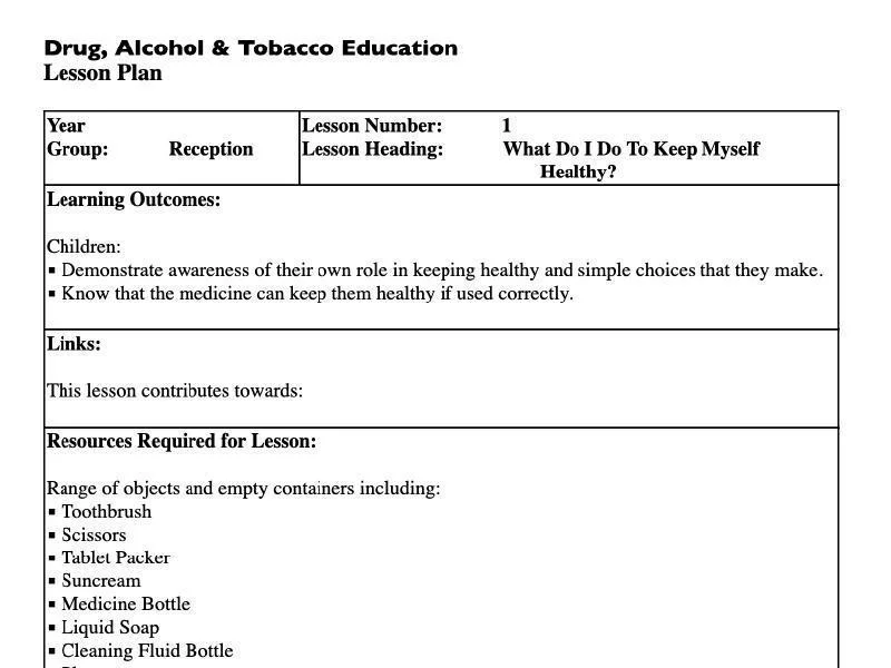 Foundation lesson 1 plan 
